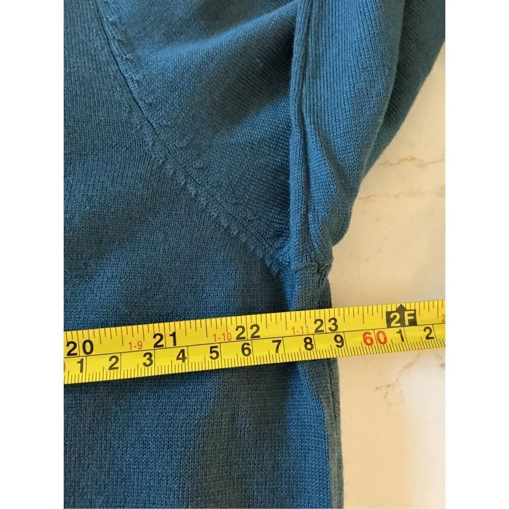 Banana Republic 100% Merino Wool Crew Neck Sweater Sz XL Teal